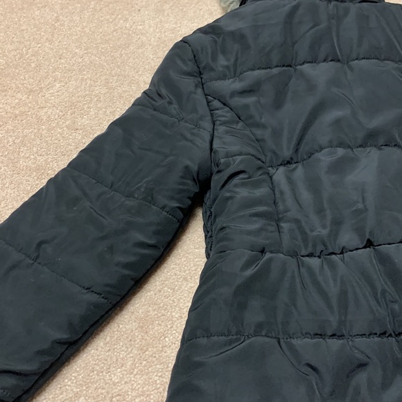 Girls Guess dressy puffer Jacket coat Large size 14 Black - Picture 5 of 13